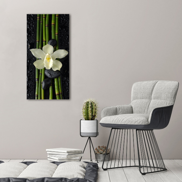 Print on acrylic glass Orchid and bamboo