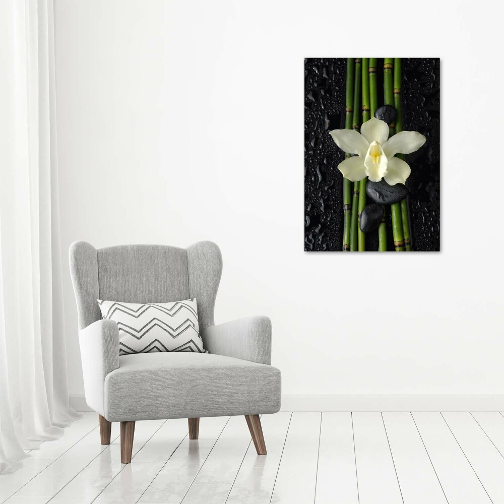 Print on acrylic glass Orchid and bamboo