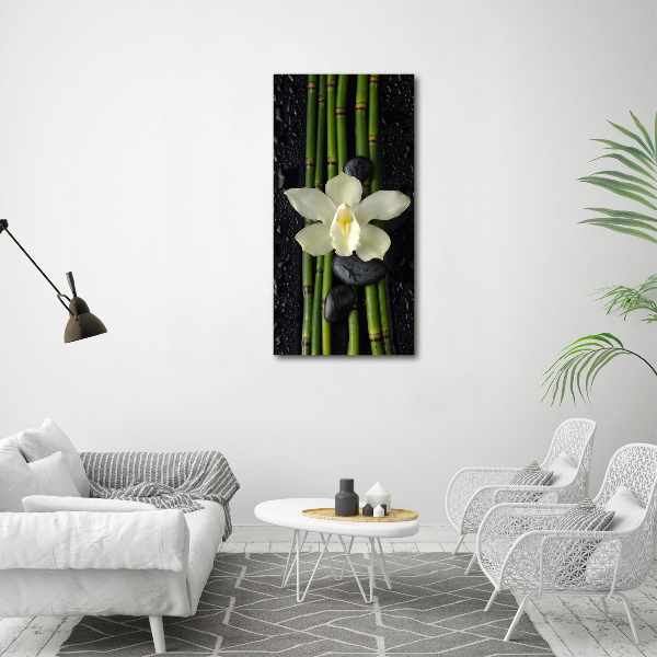 Print on acrylic glass Orchid and bamboo