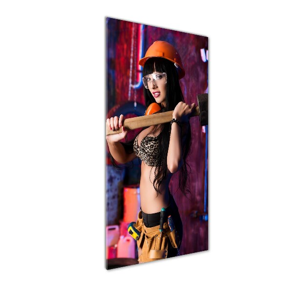 Print on acrylic glass Worker woman