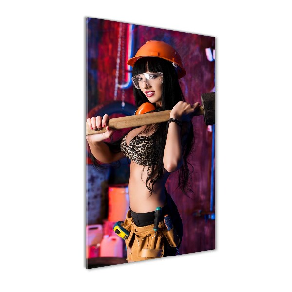 Print on acrylic glass Worker woman