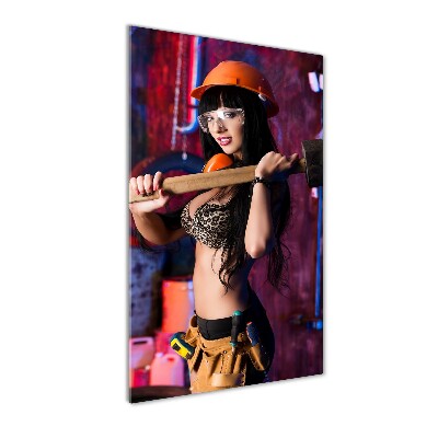 Print on acrylic glass Worker woman