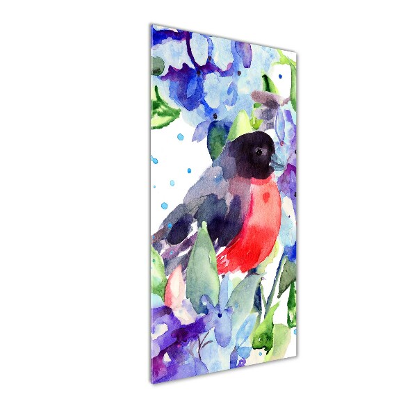 Print on acrylic glass Birds and flowers