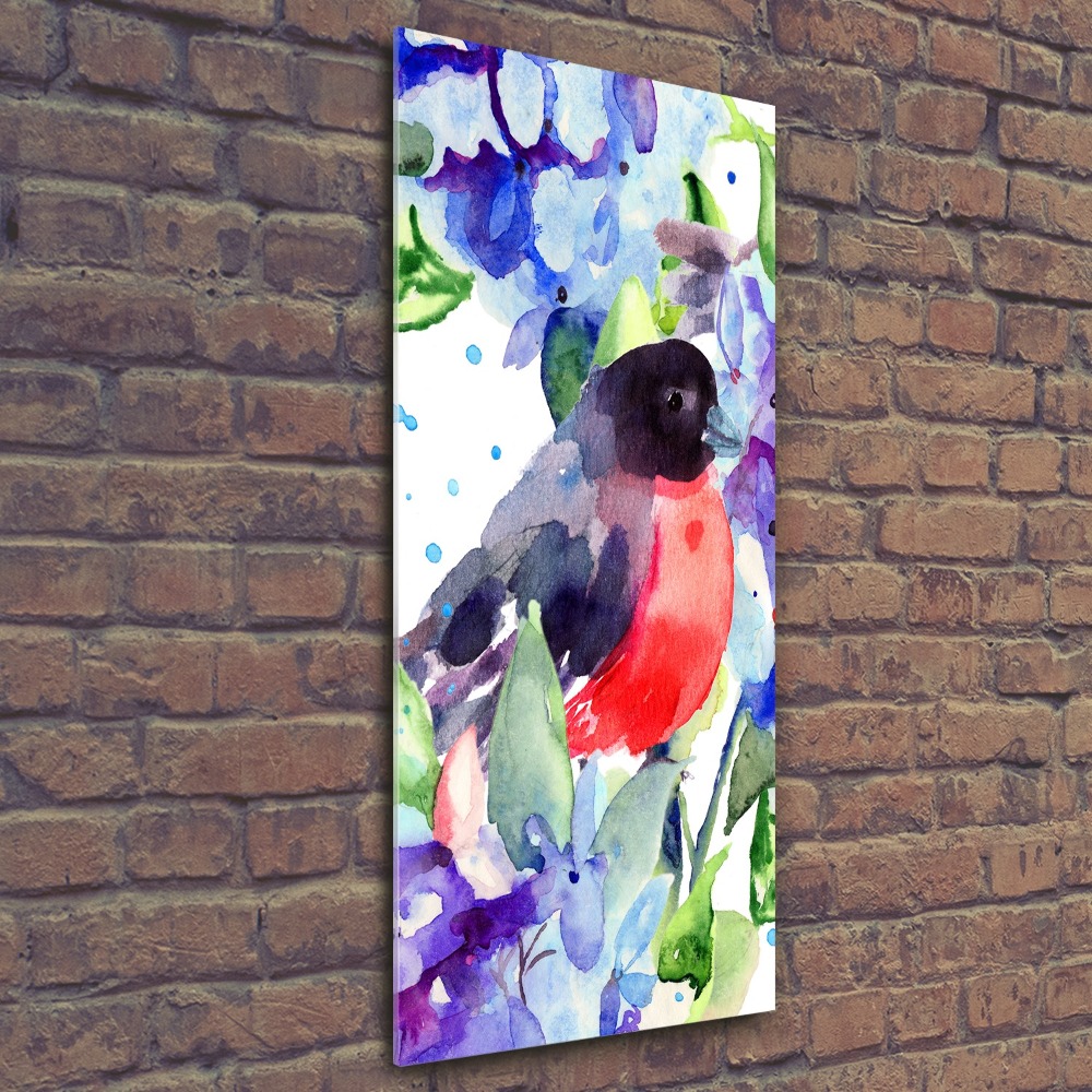 Print on acrylic glass Birds and flowers