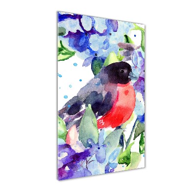 Print on acrylic glass Birds and flowers