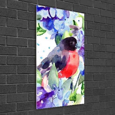 Print on acrylic glass Birds and flowers