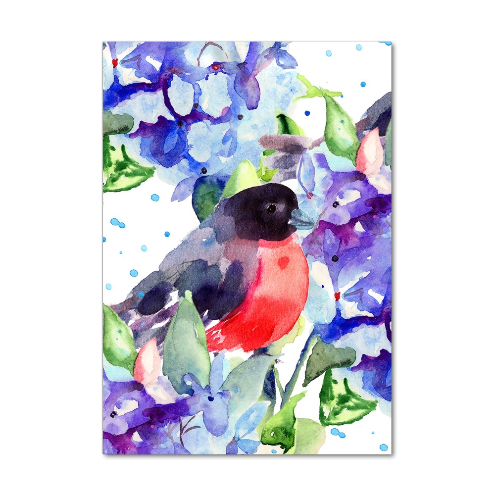 Print on acrylic glass Birds and flowers