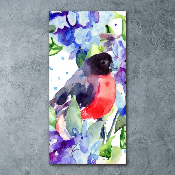 Print on acrylic glass Birds and flowers