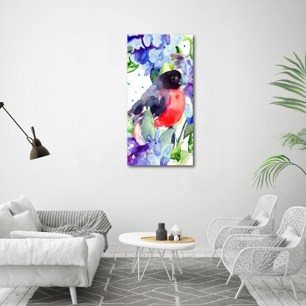 Print on acrylic glass Birds and flowers