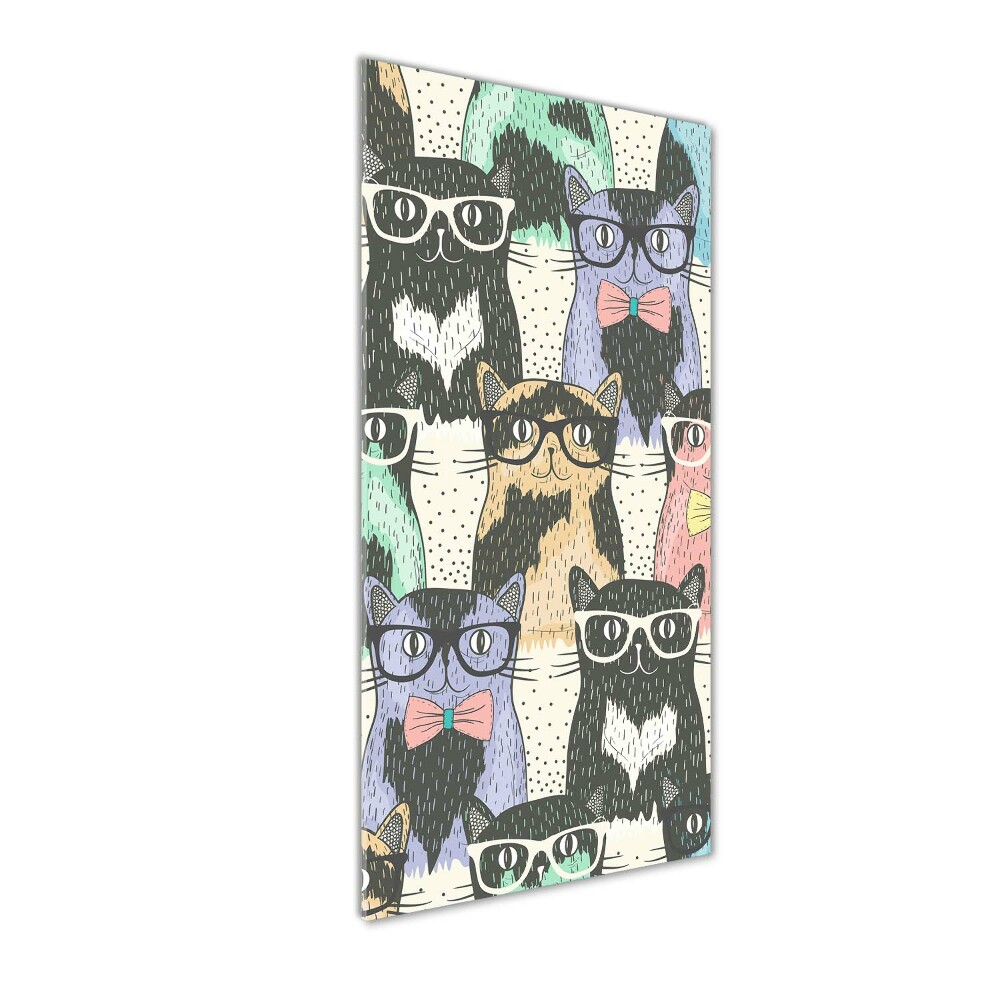 Acrylic print Cats with glasses