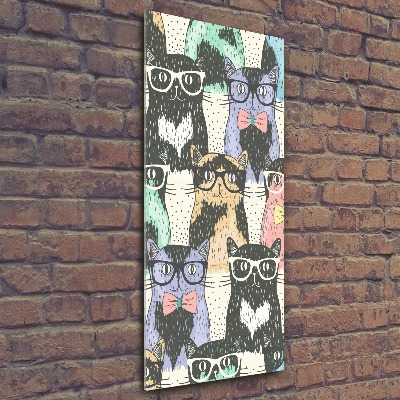 Acrylic print Cats with glasses