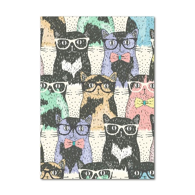 Acrylic print Cats with glasses