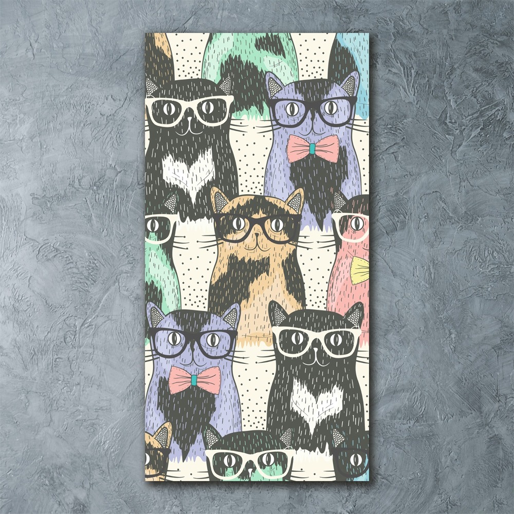 Acrylic print Cats with glasses