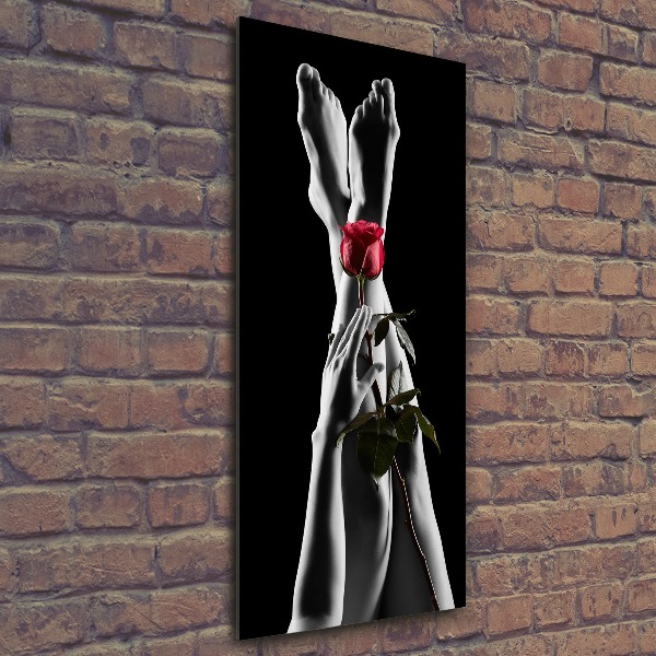 Print on acrylic glass Rose and feet