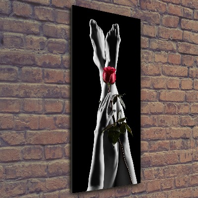 Print on acrylic glass Rose and feet