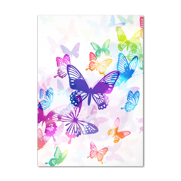 Print on acrylic Colorful butterflies