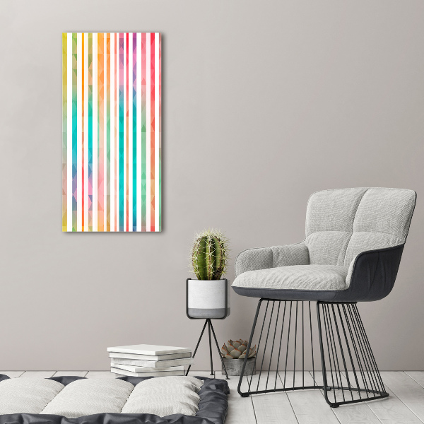 Print on acrylic glass Colorful stripes