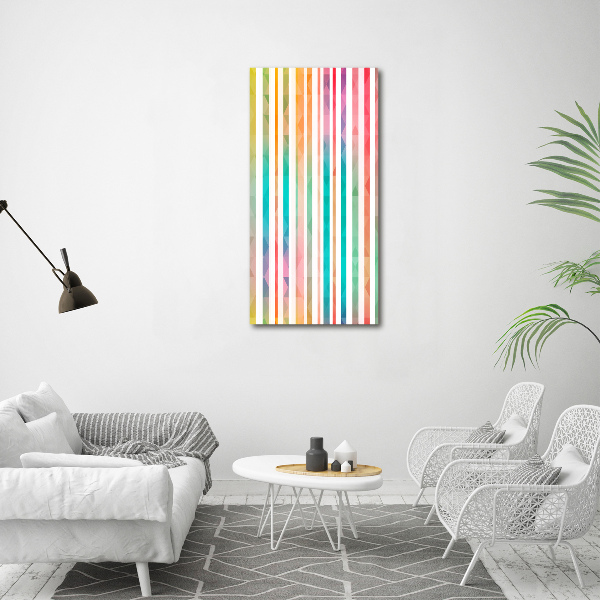 Print on acrylic glass Colorful stripes