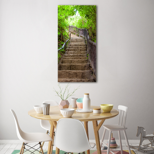 Wall art acrylic Stairs in the forest