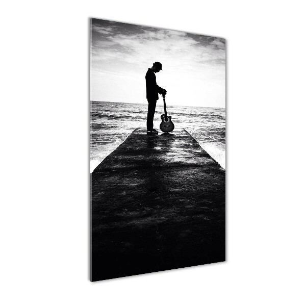 Acrylic print Guitarist on the pier