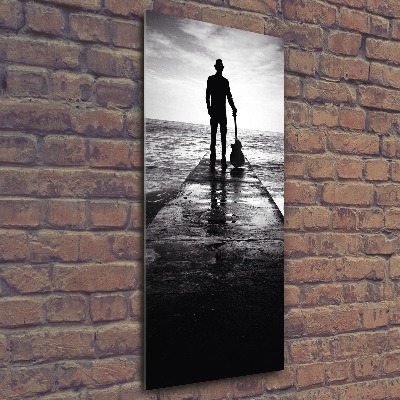 Acrylic print Guitarist on the pier