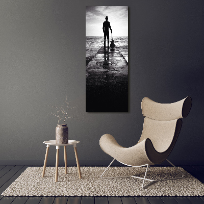 Acrylic print Guitarist on the pier