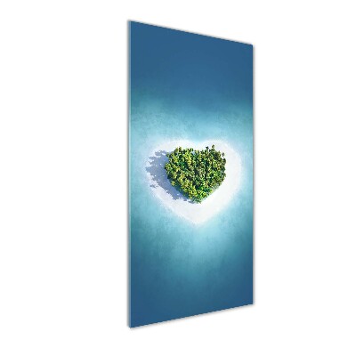 Wall art acrylic Beach shape of the heart