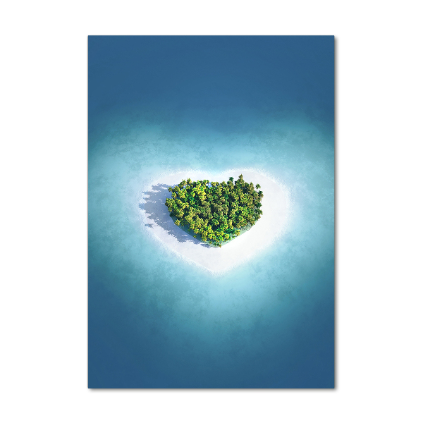 Wall art acrylic Beach shape of the heart