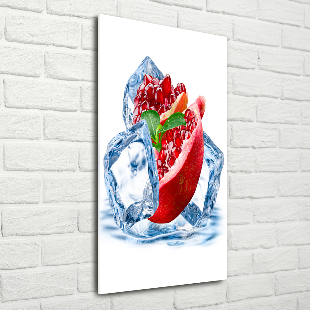 Acrylic wall art Navy blue and ice