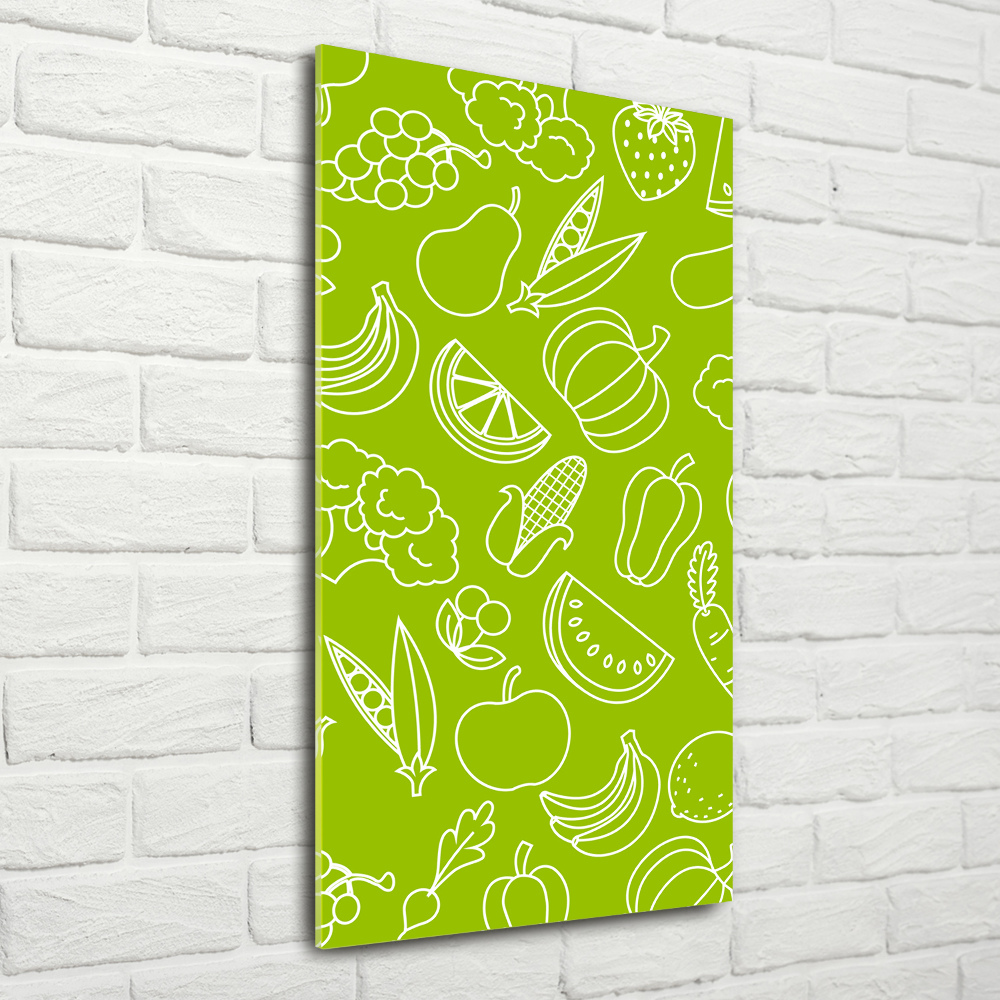 Wall art acrylic Vegetables and fruits