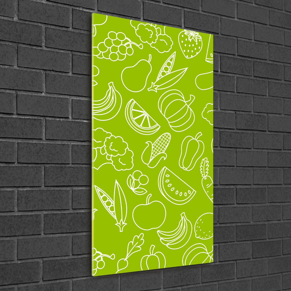 Wall art acrylic Vegetables and fruits