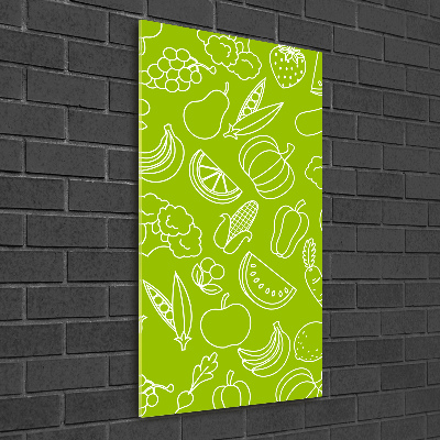 Wall art acrylic Vegetables and fruits