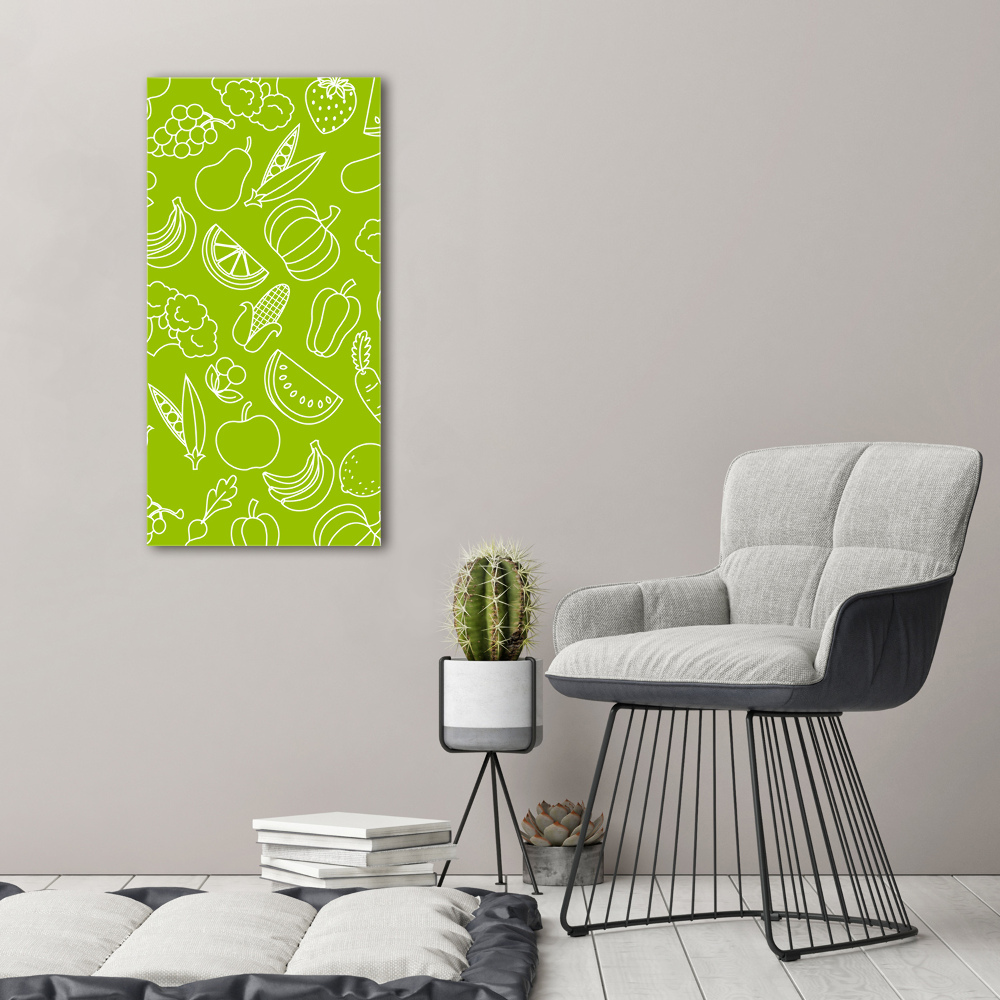 Wall art acrylic Vegetables and fruits