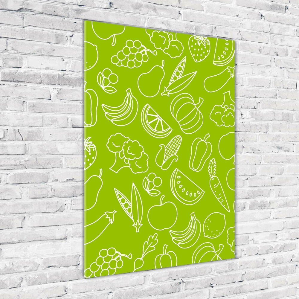 Wall art acrylic Vegetables and fruits