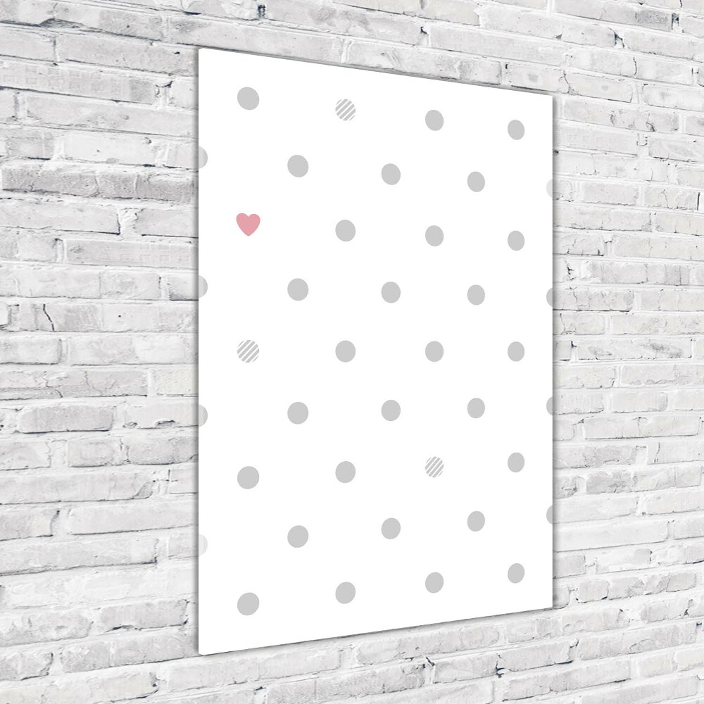 Print on acrylic glass Dots and hearts