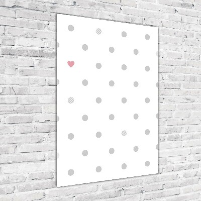 Print on acrylic glass Dots and hearts