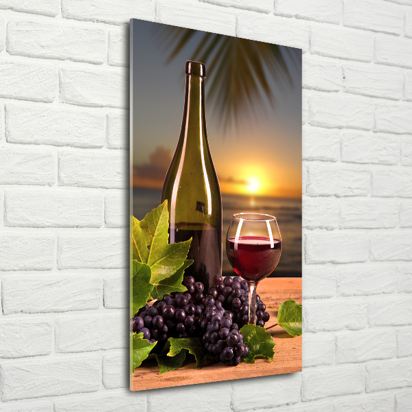 Acrylic print Grapes and wine