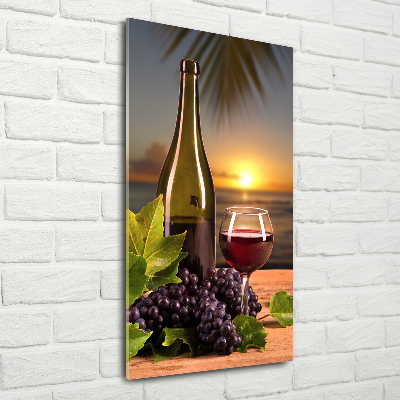 Acrylic print Grapes and wine