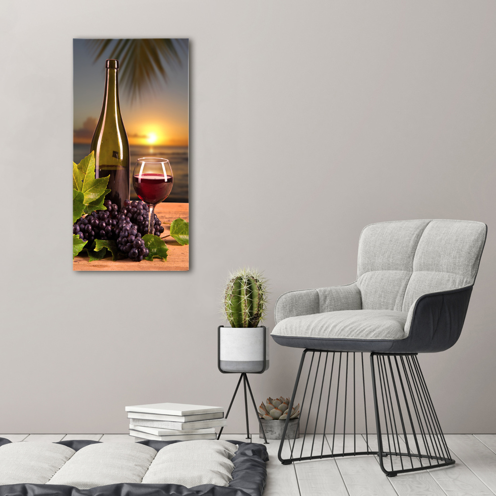 Acrylic print Grapes and wine