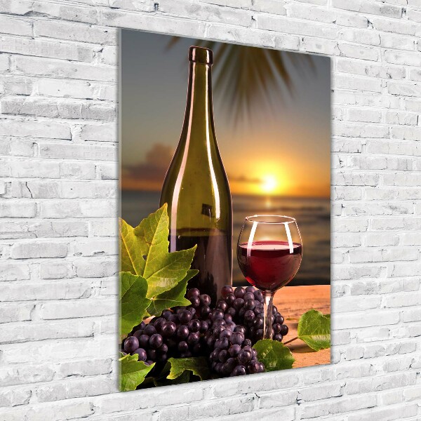 Acrylic print Grapes and wine