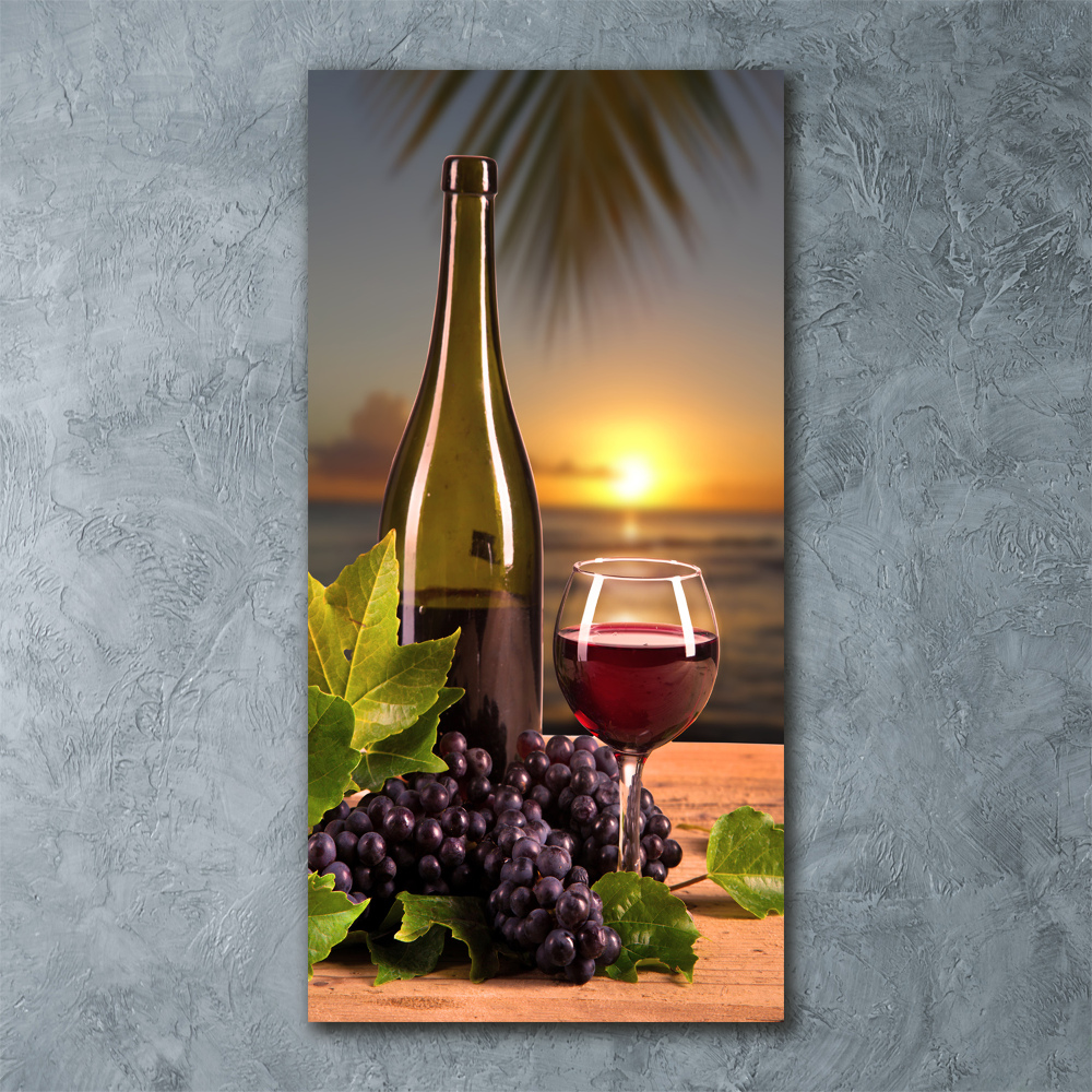 Acrylic print Grapes and wine