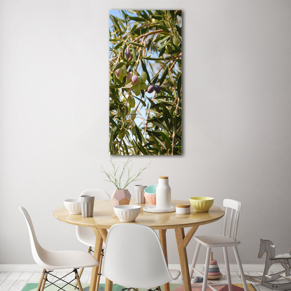 Acrylic wall art Olives on a tree