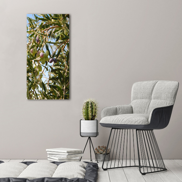 Acrylic wall art Olives on a tree