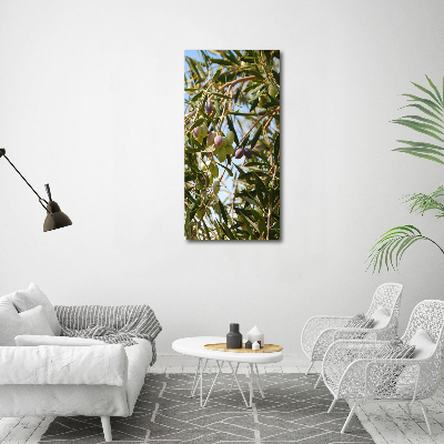 Acrylic wall art Olives on a tree