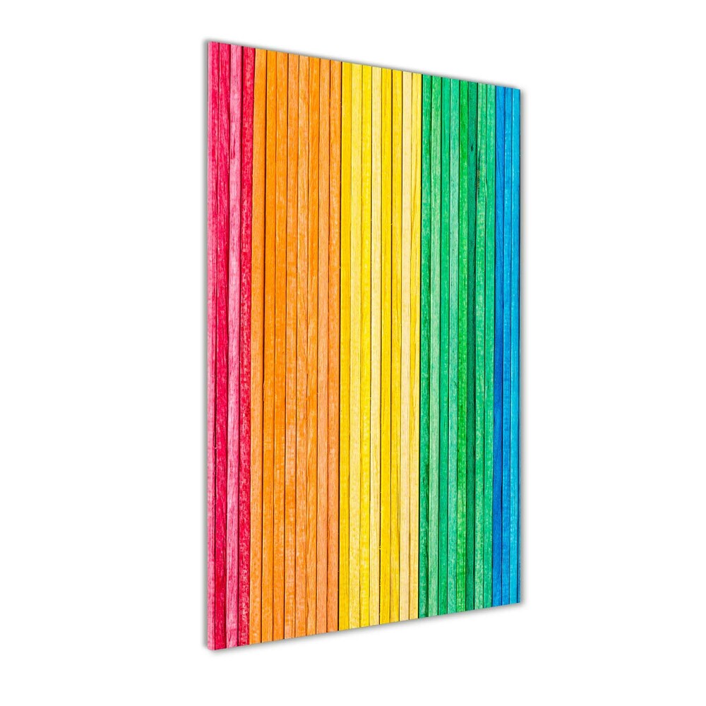 Acrylic glass print Colorful stripes