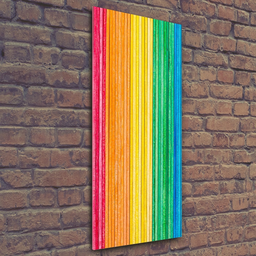 Acrylic glass print Colorful stripes