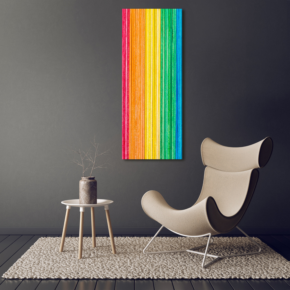 Acrylic glass print Colorful stripes