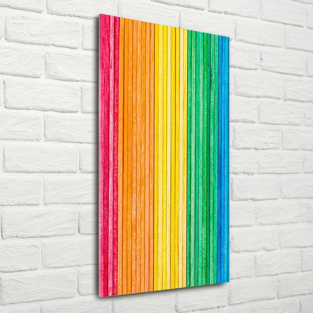 Acrylic glass print Colorful stripes