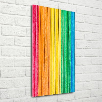 Acrylic glass print Colorful stripes