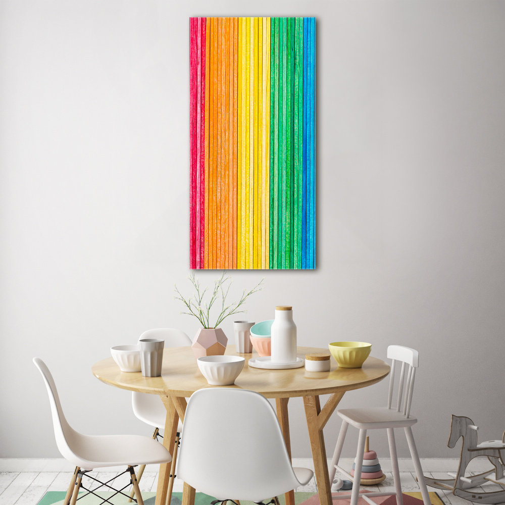 Acrylic glass print Colorful stripes